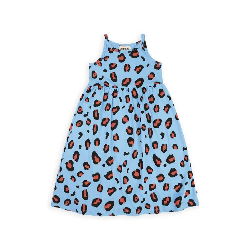 Leopard Rib Halter Dress - 1 Left Size 12-14 years