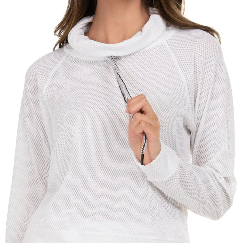 Lucky In Love High Neck Pullover - White