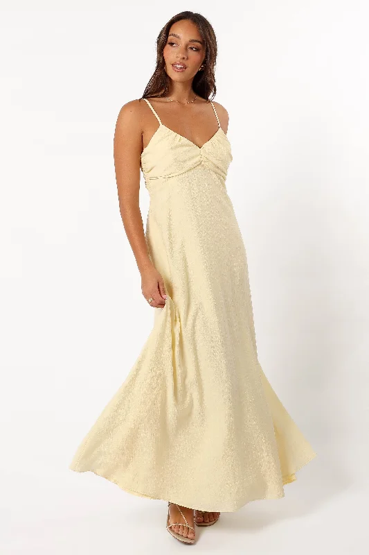 Maddie Maxi Dress - Butter Yellow