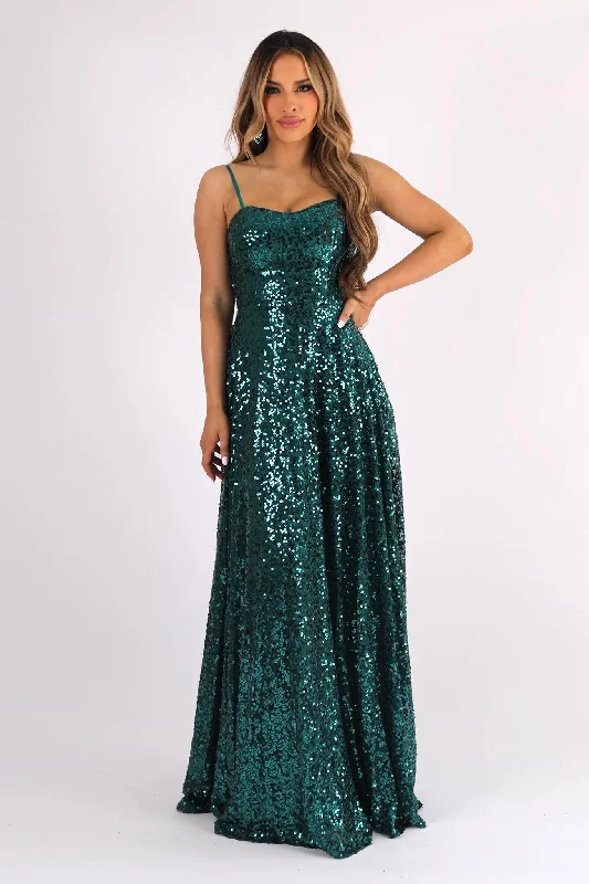 Malika Gown - Emerald (XS - Clearance Sale)