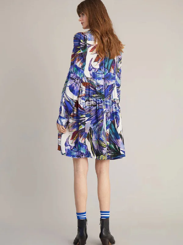 Munthe Dimple Silk Dress Blue