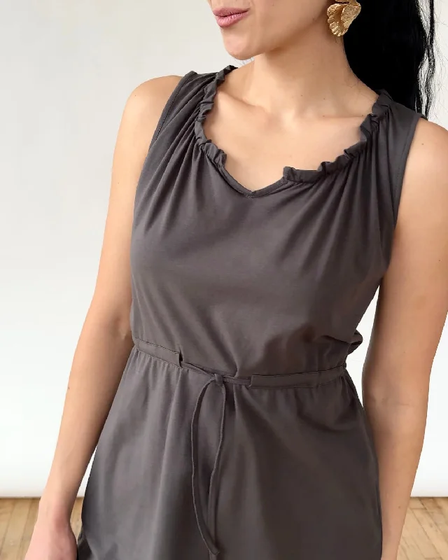 ROXANA tunic in Charcoal