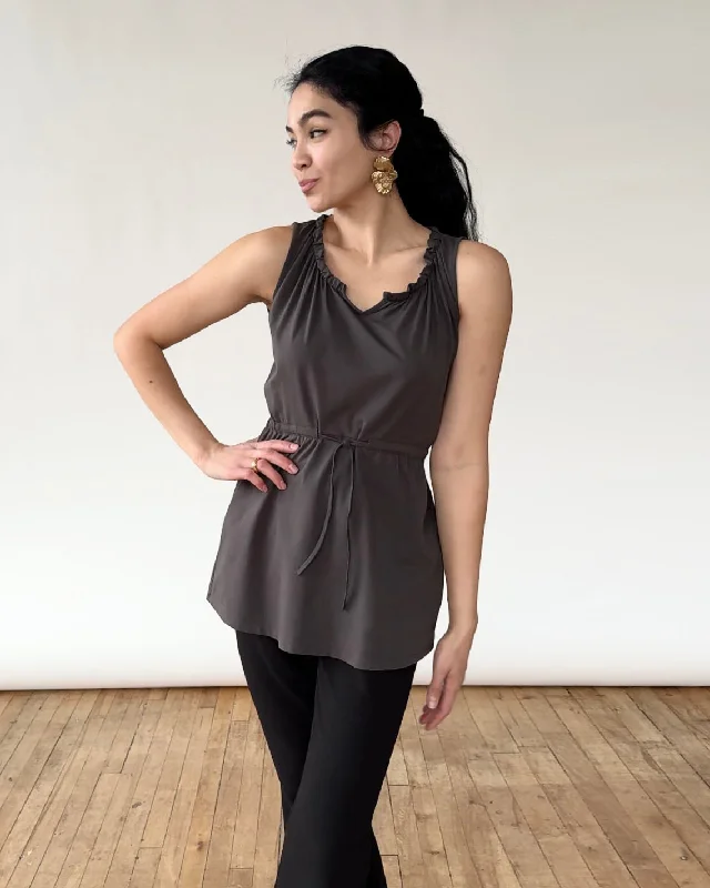 ROXANA tunic in Charcoal