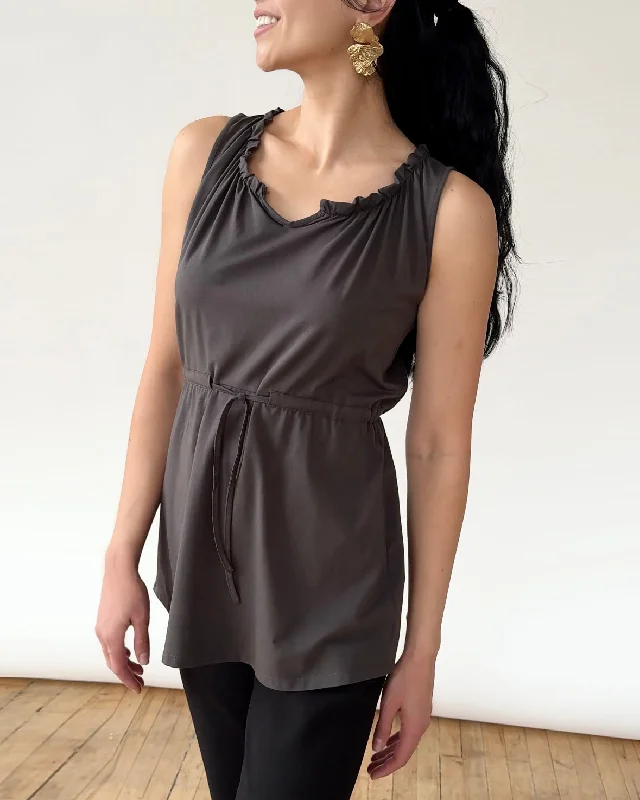 ROXANA tunic in Charcoal