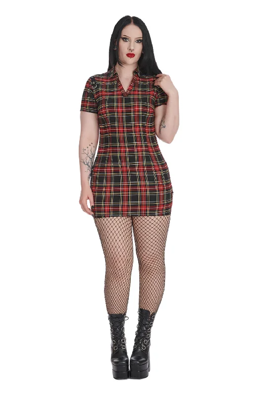 Runaway Red Plaid Dress