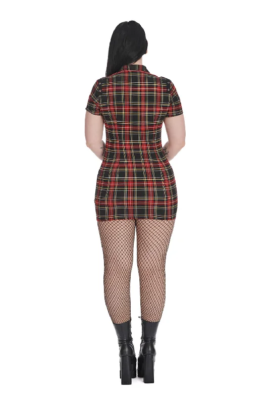 Runaway Red Plaid Dress