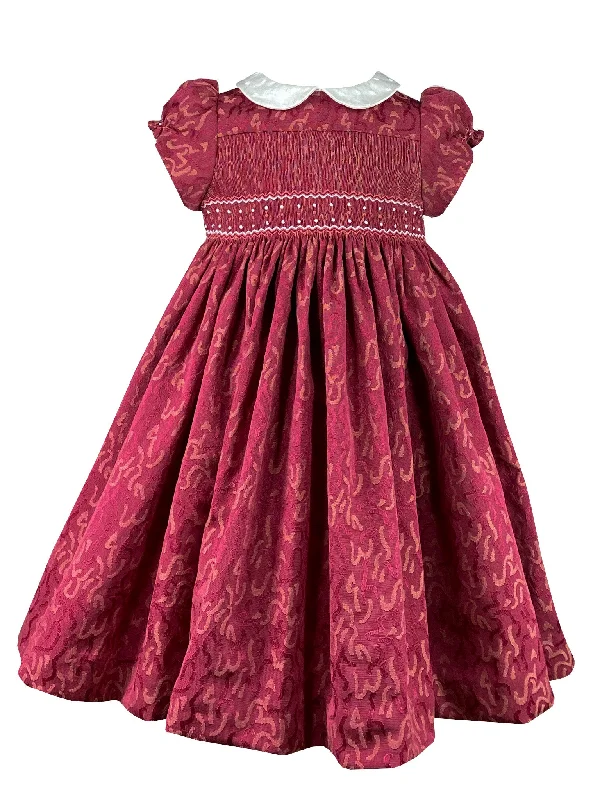 Santa's Gala Red Jacquard Dress