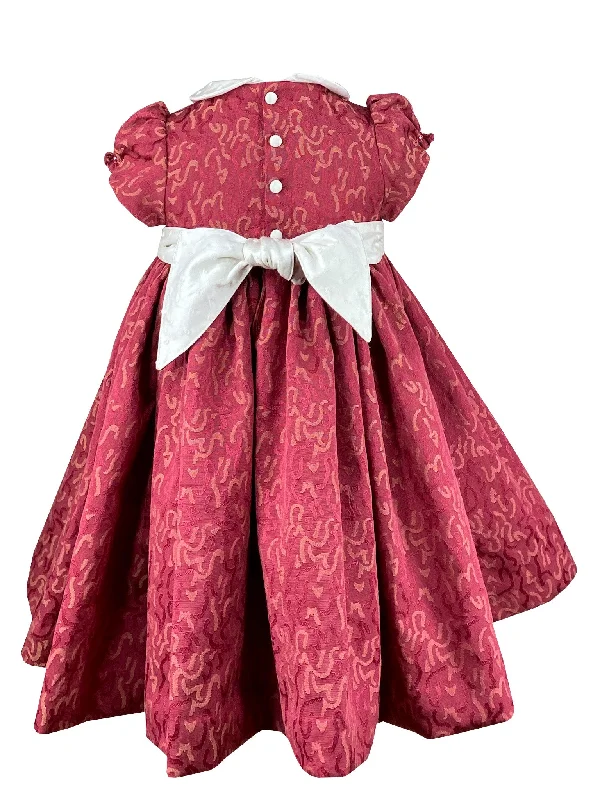 Santa's Gala Red Jacquard Dress