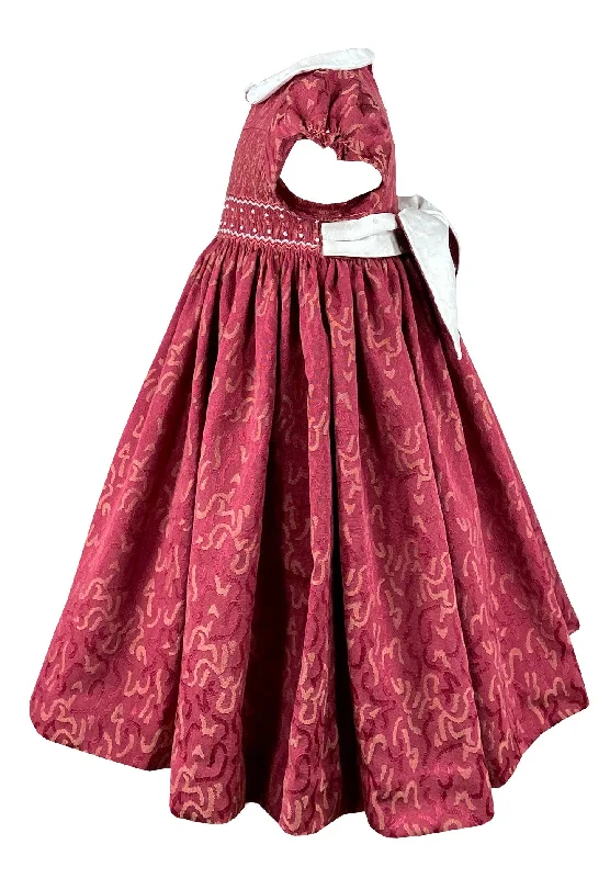 Santa's Gala Red Jacquard Dress