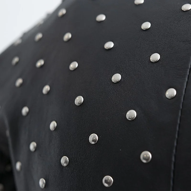 Stud Bomb Womens Leather Jacket