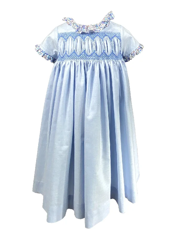 Vintage Blue Smocked Douce Dress