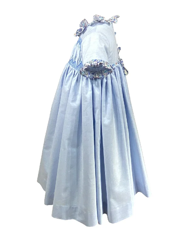 Vintage Blue Smocked Douce Dress