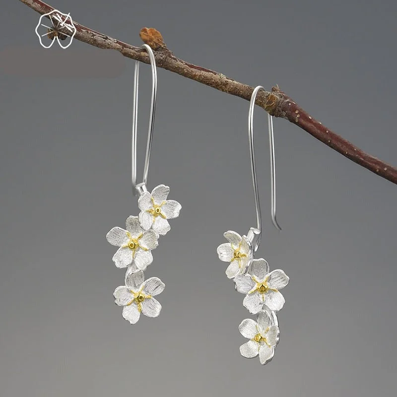 Wedding Fresh Elegant Flower Dangle Earrings