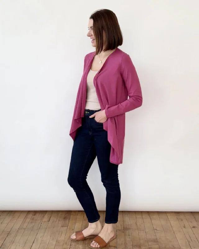 WILMA cardigan in Mauve Berry