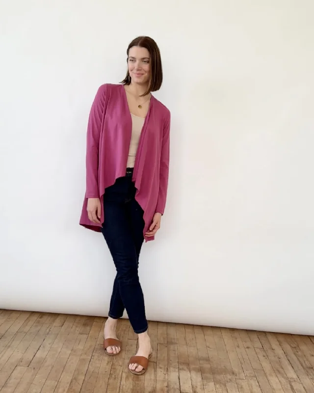 WILMA cardigan in Mauve Berry