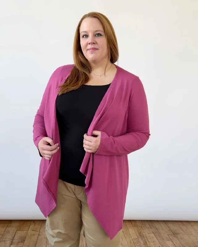 WILMA cardigan in Mauve Berry