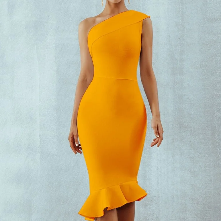 Yellow Bandage Dress / XS