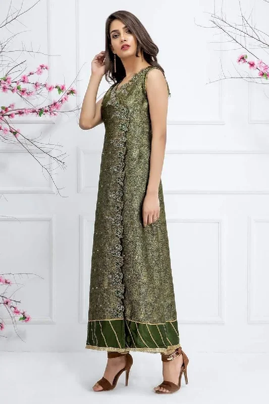 Sadia Aamir - Green Jade Ivy - SA-LP14 - Jamavar Silk - 1 Piece